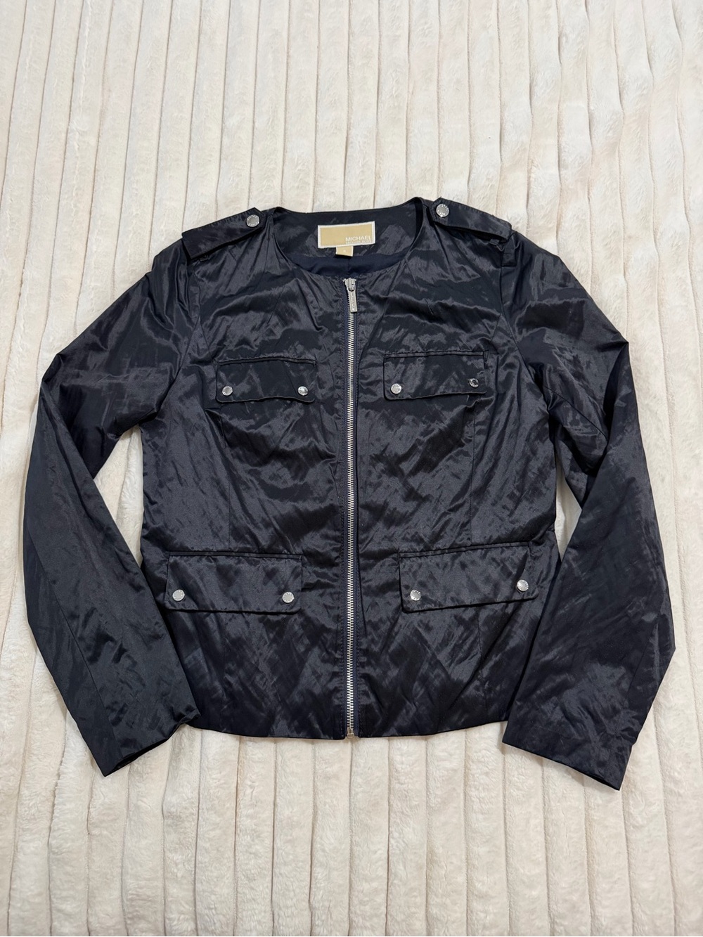 Michael Kors  Zip-Front Jacket navy blue